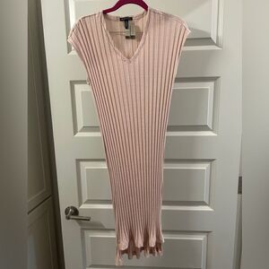 EILEEN FISHER | Wide Ribbed Pink Pale Dress Size XXS